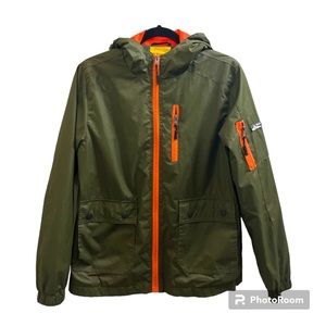Wantdo Forest Green with Orange Mesh Windbreaker Size 14/16 Youth Boy